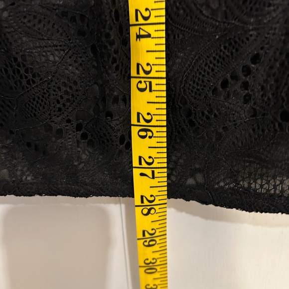 NWT Daisy Fuentes Size 2X Black Lace Long-sleeve Blouse - Picture 3 of 9